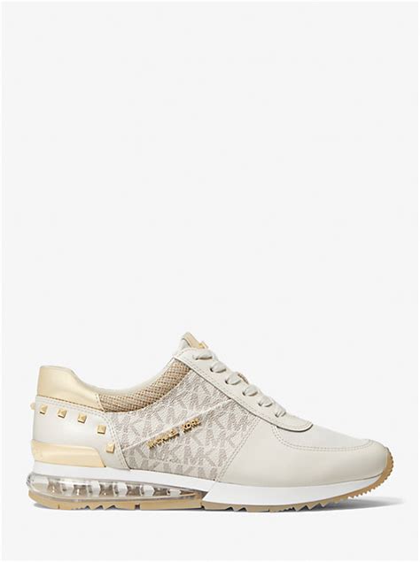 michael michael kors allie extreme studded mixed-media trainer|Michael michael kors allie trainer + FREE SHIPPING .